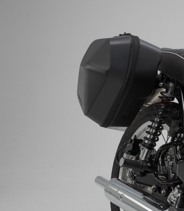 Seitenkoffer mit Träger URBAN ABS Schwarz 16,5/16,5 L Kawasaki W 650 (99-06), W800 (11-16, 18, 20) SW-MOTECH BC.HTA.08.933.30000