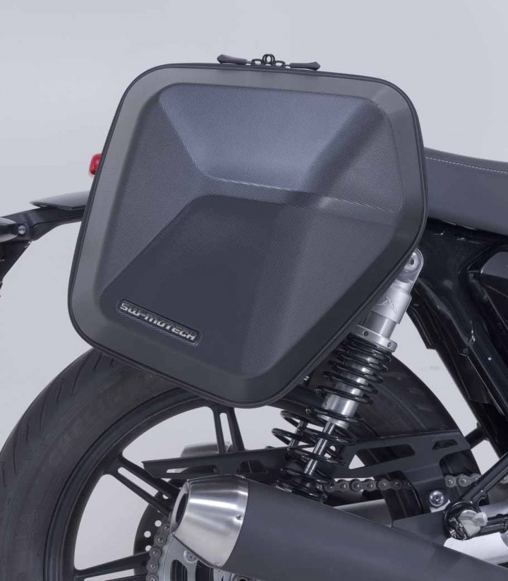 Seitenkoffer mit Träger URBAN ABS Schwarz 16,5/16,5 L Triumph Speed Twin 900 (24) SW-MOTECH BC.HTA.11.667.30100/B