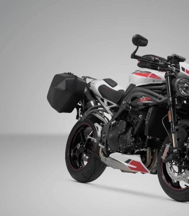 Maletas Laterales con Soporte URBAN ABS Negras 16,5/16,5 L Triumph Speed Triple 1050 RS/S (18) SW-MOTECH BC.HTA.11.901.30000/B