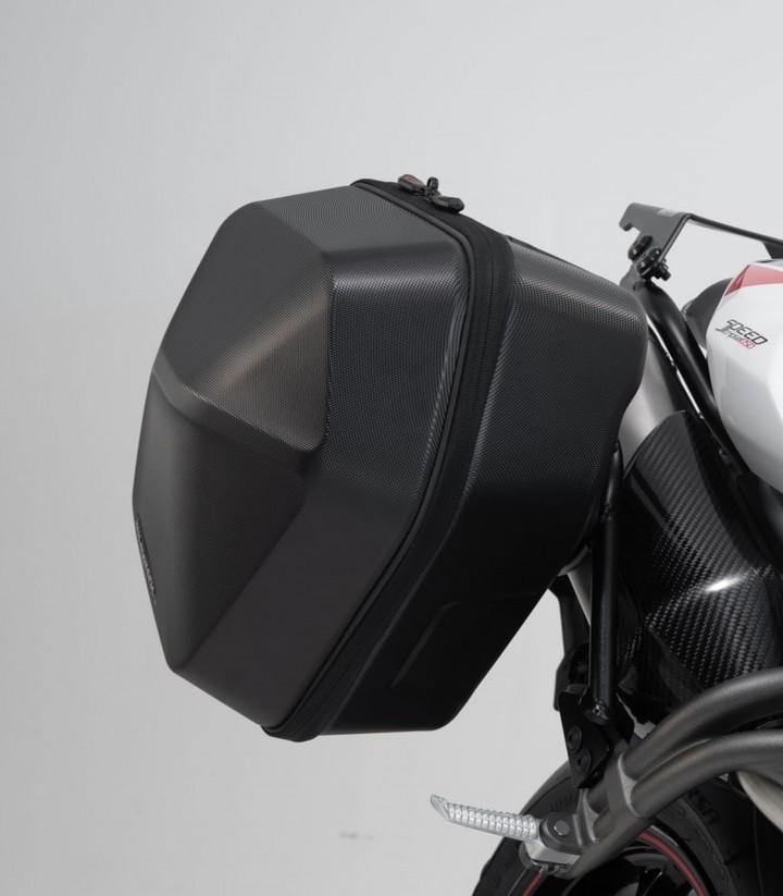 Maletas Laterales con Soporte URBAN ABS Negras 16,5/16,5 L Triumph Speed Triple 1050 RS/S (18) SW-MOTECH BC.HTA.11.901.30000/B