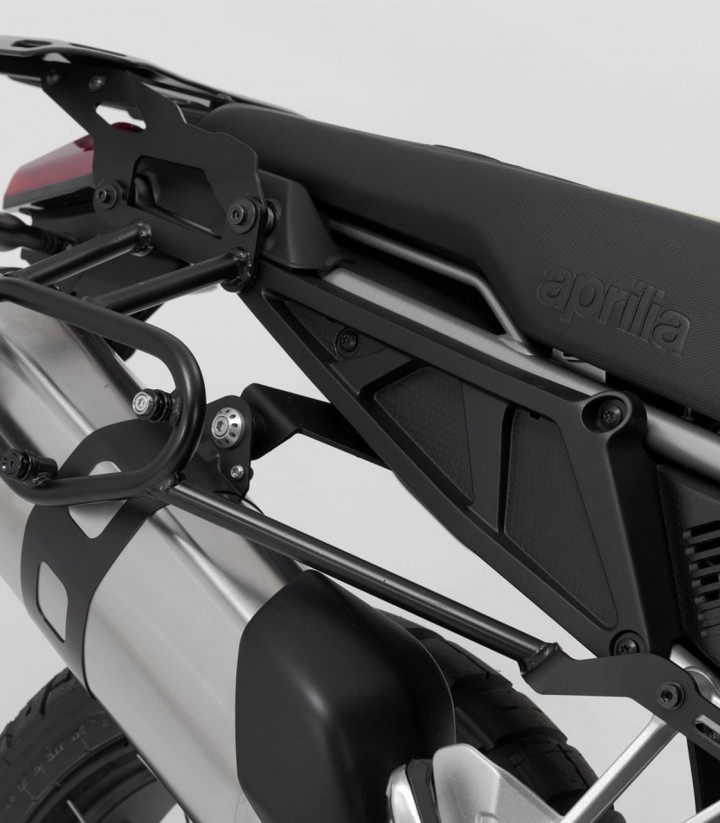 SW-MOTECH URBAN ABS 16,5/16,5 L Side Cases with Carrier for Aprilia Tuareg 660 (21-24) Black BC.HTA.13.849.30000/B