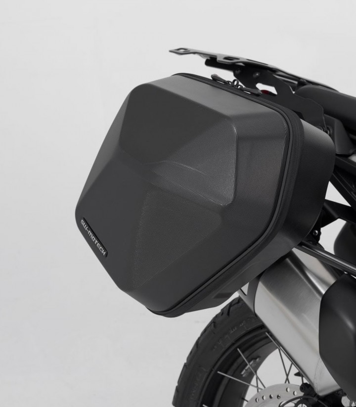 Maletas Laterales con Soporte URBAN ABS Negras 16,5/16,5 L Aprilia Tuareg 660 (21-24) SW-MOTECH BC.HTA.13.849.30000/B