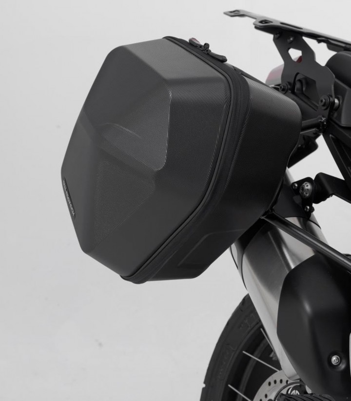 Maletas Laterales con Soporte URBAN ABS Negras 16,5/16,5 L Aprilia Tuareg 660 (21-24) SW-MOTECH BC.HTA.13.849.30000/B