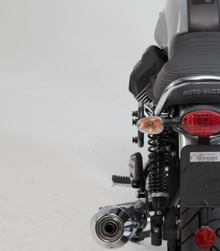 Maletas Laterales con Soporte URBAN ABS Negras 16,5/16,5 L Moto Guzzi V7 III Anniversario/Carbon/Milano/Rough/Special/Stone (16-
