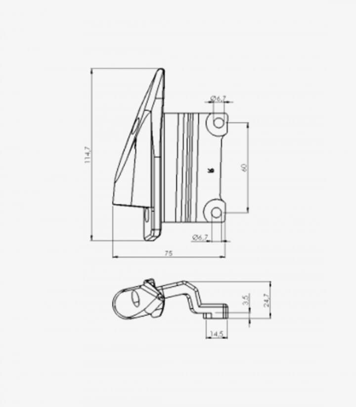 Adaptador retrovisor Puig 9548N lado derecho