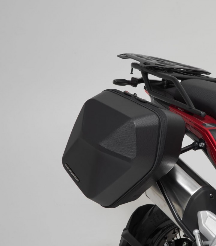 Maletas Laterales con Soporte URBAN ABS Negras 16,5/16,5 L Benelli TRK 502 X (18) SW-MOTECH BC.HTA.19.806.30000/B