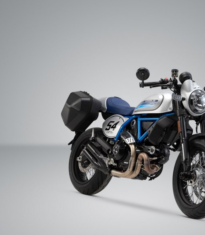 Maletas Laterales con Soporte URBAN ABS Negras 16,5/16,5 L Ducati Scrambler Café Racer (17-18) SW-MOTECH BC.HTA.22.577.30000/B