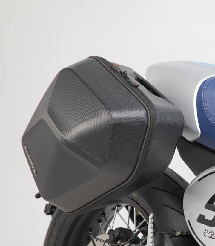 Maletas Laterales con Soporte URBAN ABS Negras 16,5/16,5 L Ducati Scrambler Café Racer (17-18) SW-MOTECH BC.HTA.22.577.30000/B