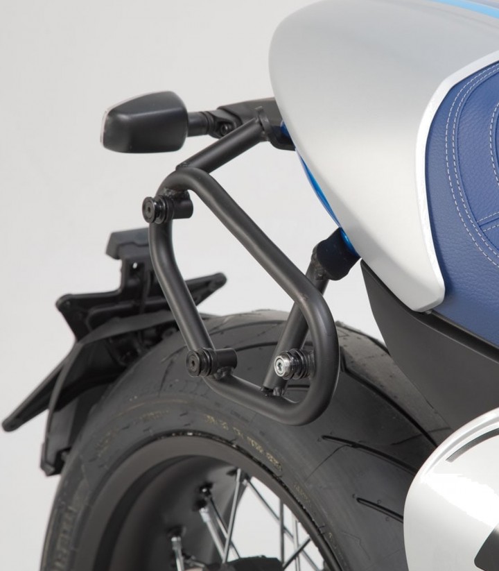 SW-MOTECH URBAN ABS 16,5/16,5 L Side Cases with Carrier for Ducati Scrambler Café Racer (17-18) Black BC.HTA.22.577.30000/B