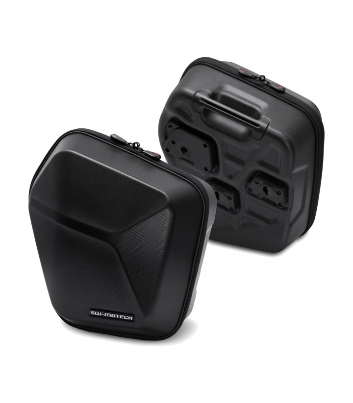 Seitenkoffer mit Träger URBAN ABS Schwarz 16,5/16,5 L Ducati Monster 1200 (16-20), Super Sport 950 (16-21) SW-MOTECH BC.HTA.22.8