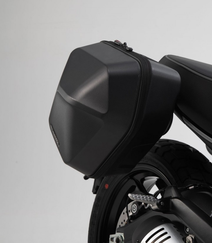SW-MOTECH URBAN ABS 16,5/16,5 L Side Cases with Carrier for several Ducati models Black BC.HTA.22.916.30000/B