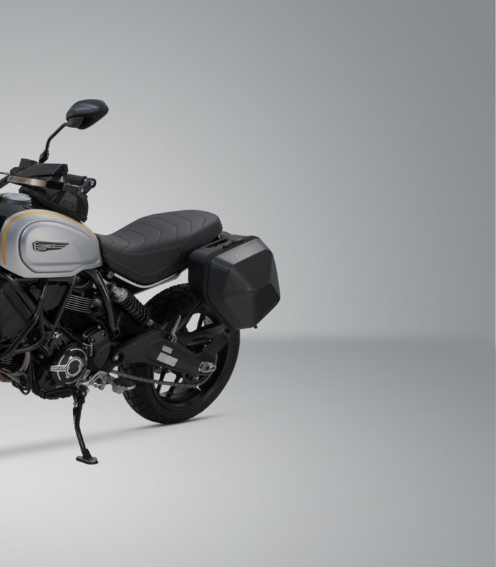 Maletas Laterales con Soporte URBAN ABS Negras 16,5/16,5 L Ducati Scrambler 1100 Pro (19, 21) SW-MOTECH BC.HTA.22.961.30000/B