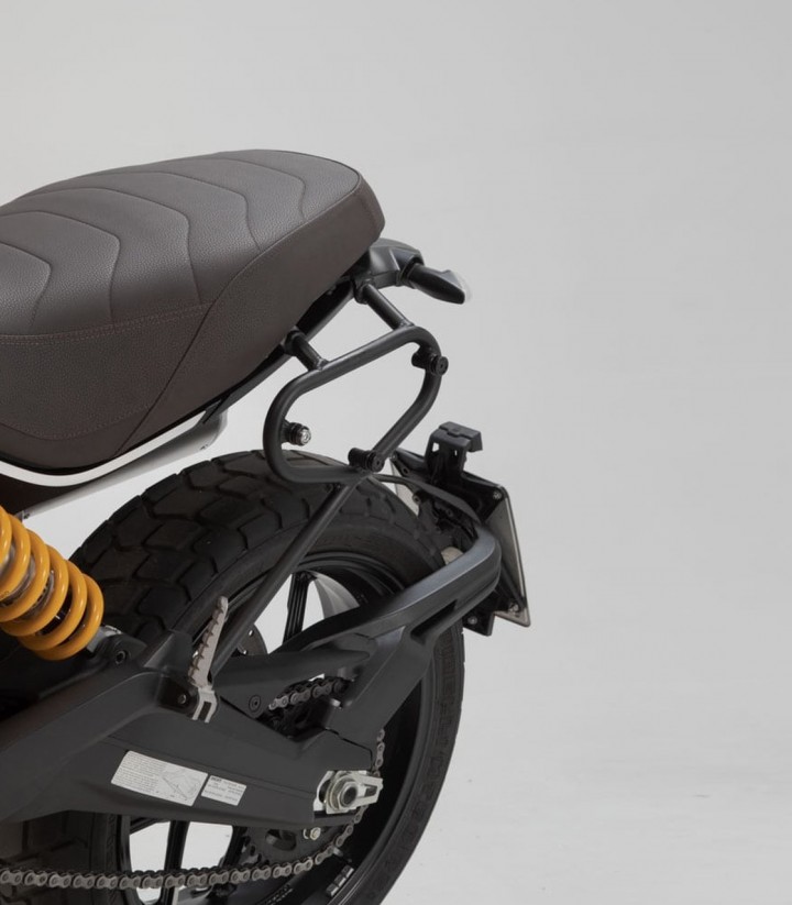 SW-MOTECH URBAN ABS 16,5/16,5 L Side Cases with Carrier for Ducati Scrambler 1100 Pro (19, 21) Black BC.HTA.22.961.30000/B