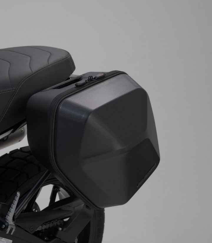 SW-MOTECH URBAN ABS 16,5/16,5 L Side Cases with Carrier for Ducati Scrambler 1100 Pro (19, 21) Black BC.HTA.22.961.30000/B
