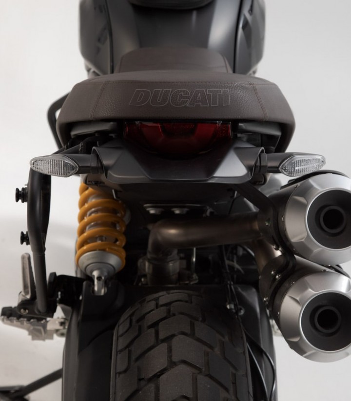 SW-MOTECH URBAN ABS 16,5/16,5 L Side Cases with Carrier for Ducati Scrambler 1100 Pro (19, 21) Black BC.HTA.22.961.30000/B