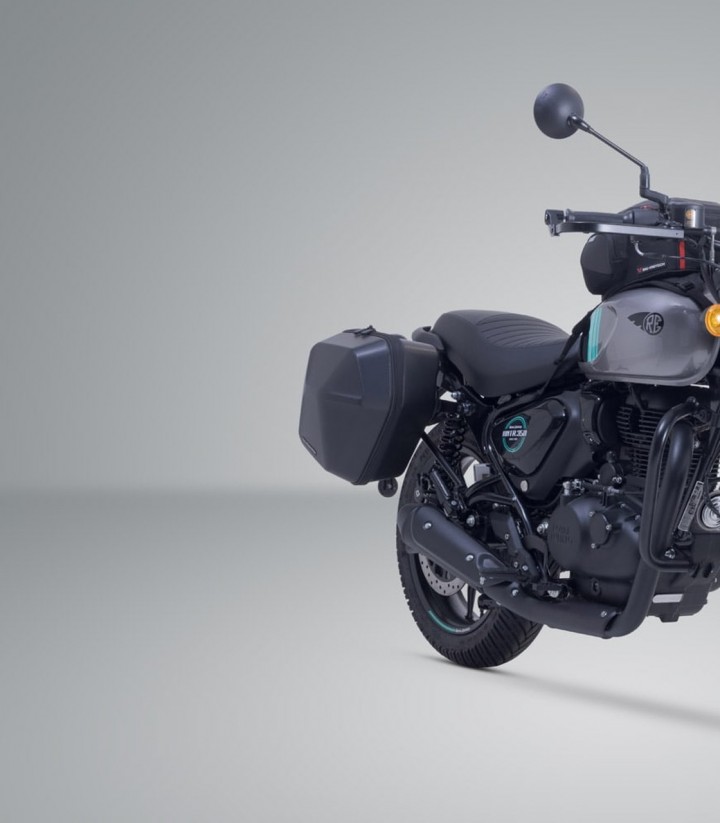 SW-MOTECH URBAN ABS 16,5/16,5 L Side Cases with Carrier for Royal Enfield HNTR 350 (22) Black BC.HTA.41.092.30000/B