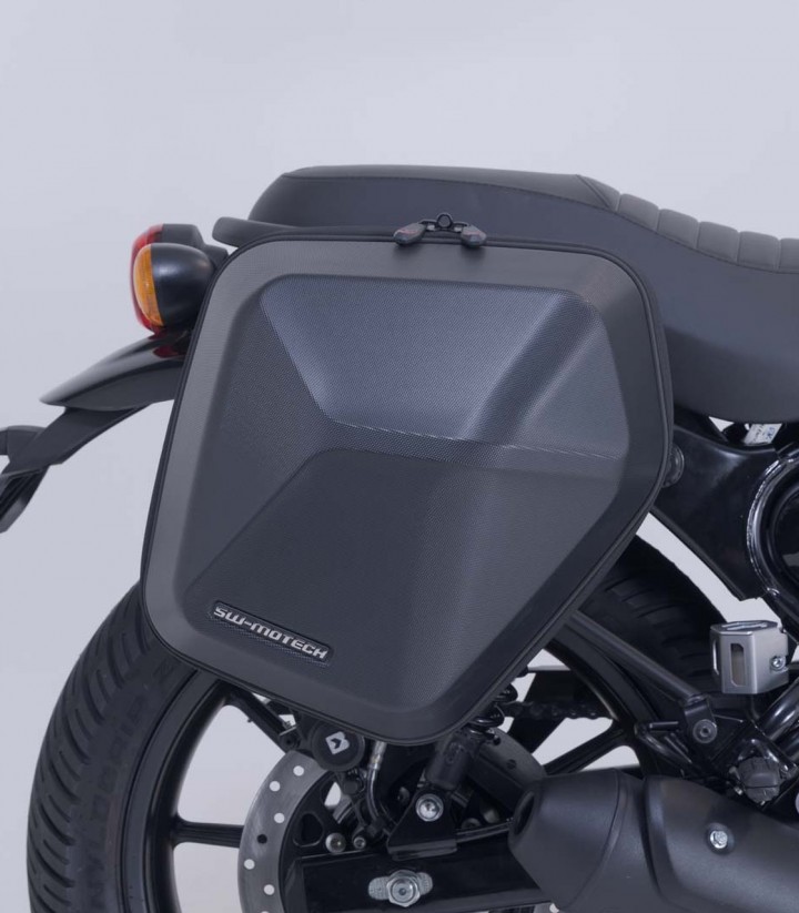 Seitenkoffer mit Träger URBAN ABS Schwarz 16,5/16,5 L Royal Enfield HNTR 350 (22) SW-MOTECH BC.HTA.41.092.30000/B