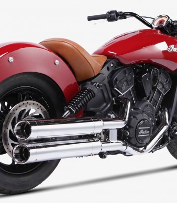 Ironhead HC1-2C exhaust for Indian Scout / Scout Bobber 2015-19 color Chrome plated