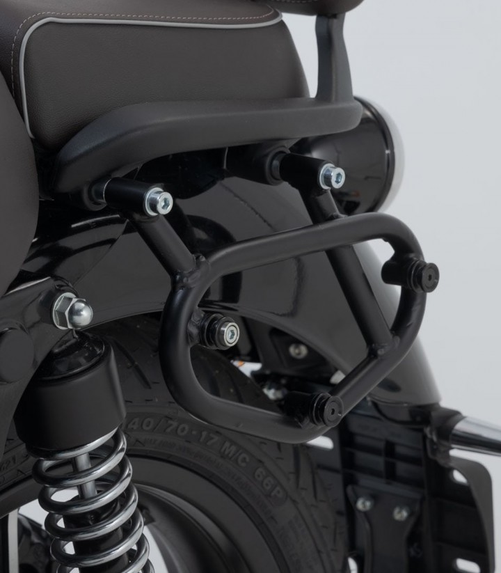 SW-MOTECH URBAN ABS 16,5/16,5 L Side Cases with Carrier for Royal Enfield Meteor (19) Black BC.HTA.41.983.30000/B