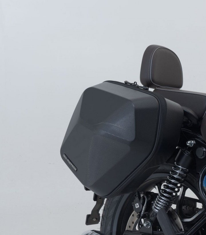 Maletas Laterales con Soporte URBAN ABS Negras 16,5/16,5 L Royal Enfield Meteor (19) SW-MOTECH BC.HTA.41.983.30000/B
