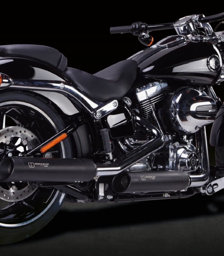 Ixil HC1-3B exhaust for Harley Davidson Softail Breakout 2013-16 color Black
