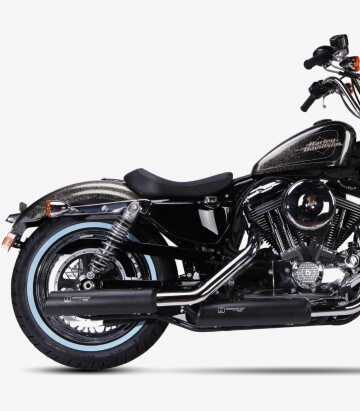 Auspuff Ironhead HC1-3B für H-D Sportster XL 1200/883 (14-16) in der Farbe Schwarz