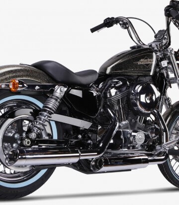 Auspuff Ironhead HC1-3C für Harley Davidson Sportster XL 883/1200 (14-16) in der Farbe Verchromt