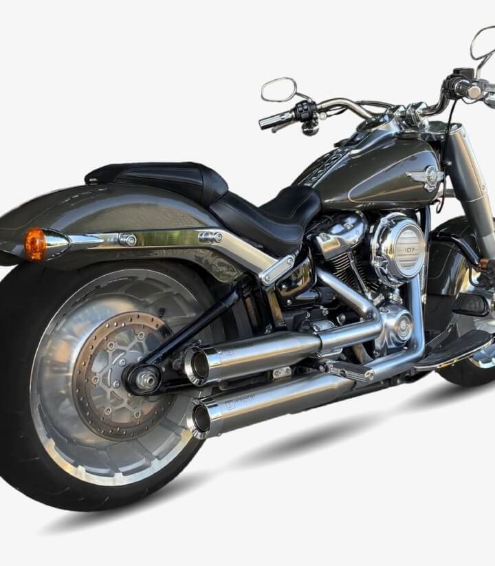 Ixil HC1-3S exhaust for Harley Davidson Softail Fat Boy 2019 color Steel