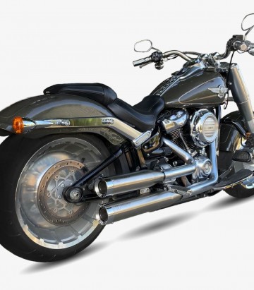 Ironhead HC1-3S exhaust for Harley Davidson Softail Fat Boy 2019-20 color Steel