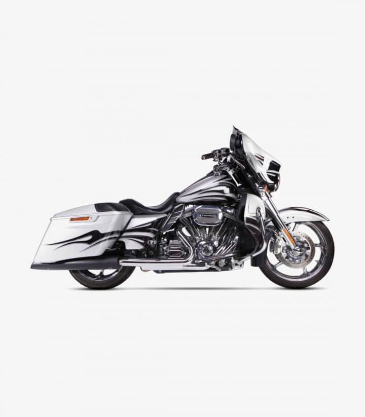 Auspuff Ironhead HC2-1B für H-D Touring Road King (06-16) in der Farbe Schwarz