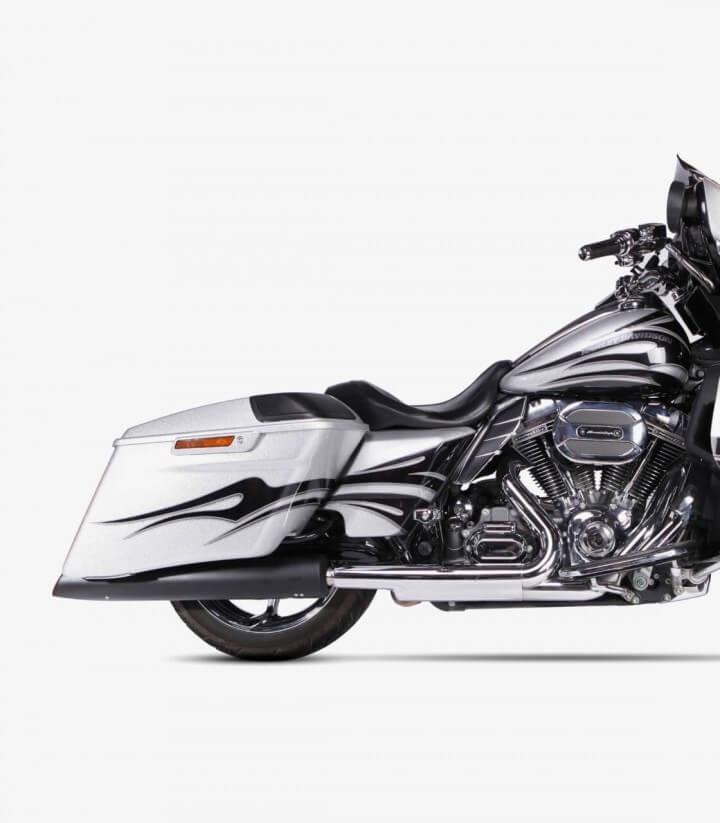 Auspuff Ironhead HC2-1B für H-D Touring Road King (06-16) in der Farbe Schwarz
