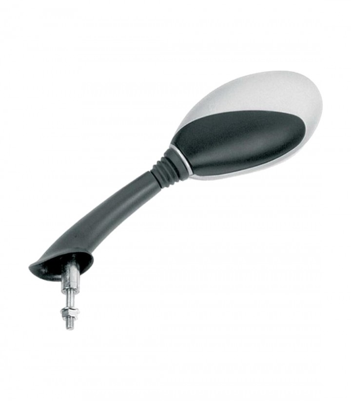Highsider OEM-Style Mirrors in Black and Silver for Vespa ET2 CARBURETOR (97-99), ET2 Injection (97-05), ET4 (96-05)