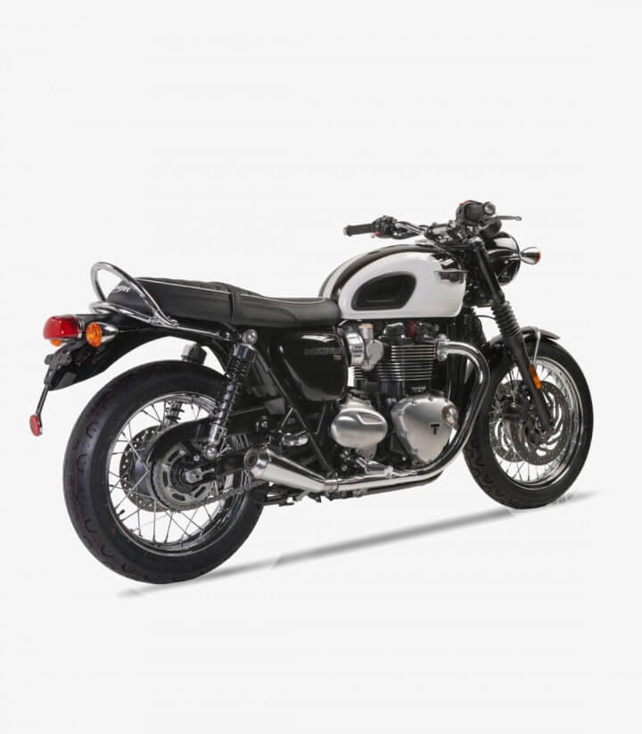 Auspuff Ironhead OVC11SS für Triumph Bonneville T120 (16), T100/Black (18-20) in der Farbe Stahl