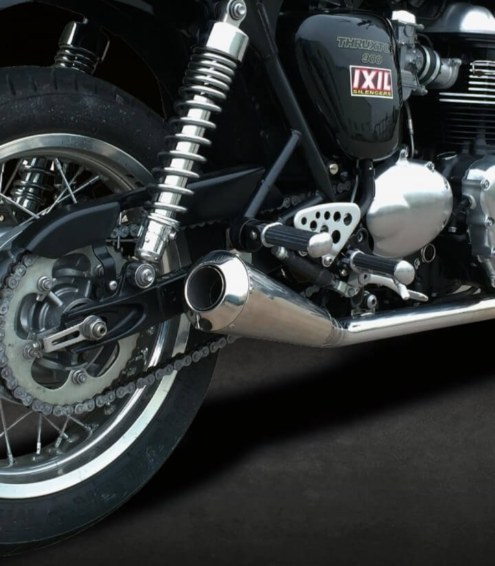 Auspuff Ironhead OVC11SS für Triumph Thruxton 865 (04-15) in der Farbe Stahl