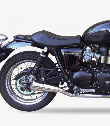 Auspuff Ironhead OVC11SS für Triumph Bonneville - T100 865 in der Farbe Stahl