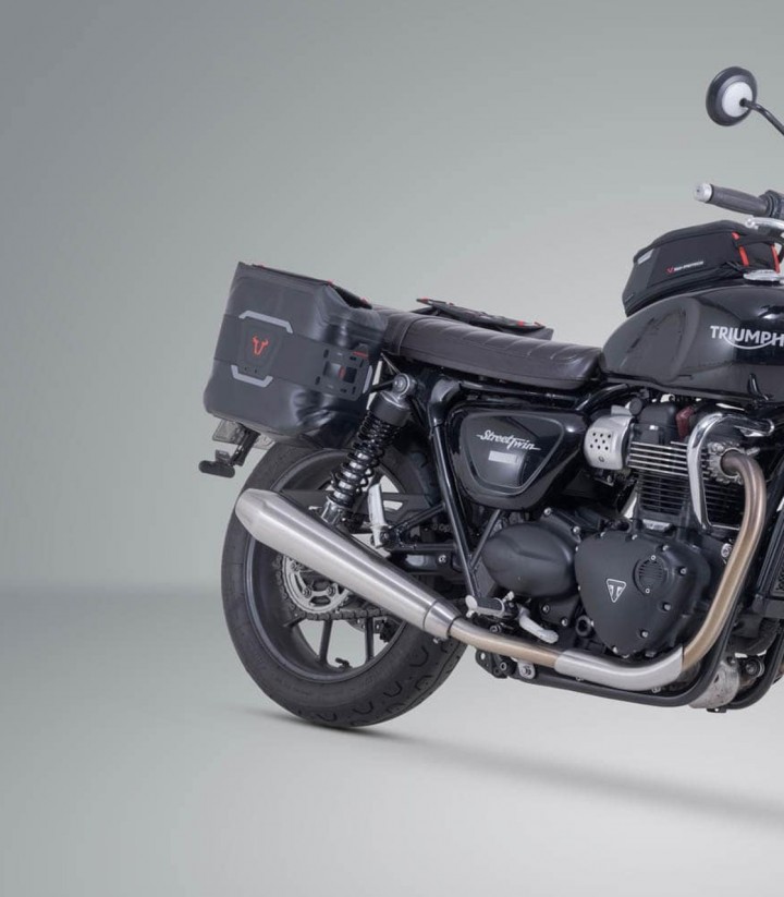 Seitentaschen SW-MOTECH WP + V-LOC Träger 11/11 L Triumph Speed Twin 900 (22-24), Street Cup (16), Street Twin (16-21) BC.SYS.11