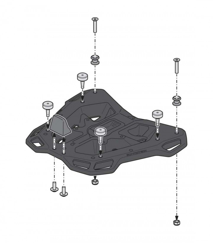 Maleta Superior con Soporte DUSC Negro 41 L Harley Davidson Road Glide (24) SW-MOTECH GPT.18.985.65000/B