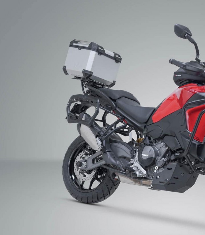 Maleta Superior con Soporte TRAX ADV Plateada 38 L Ducati Multistrada V2 (24) SW-MOTECH GPT.22.807.70000/S