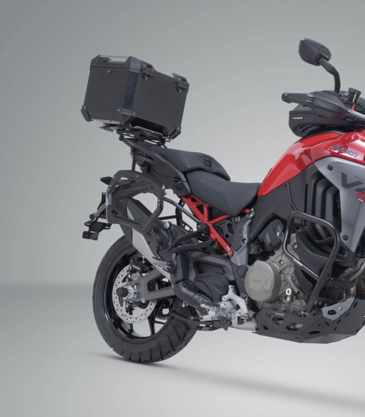 Maleta Superior con Soporte TRAX ADV Negra 38 L Ducati Multistrada V4 (20-24) SW-MOTECH GPT.22.822.70001/B