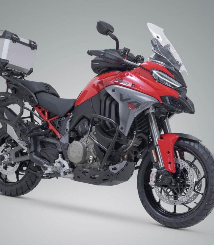 SW-MOTECH 38 L TRAX ADV Side Case with Carrier for Ducati Multistrada V4 (20-24) Silver GPT.22.822.70001/S
