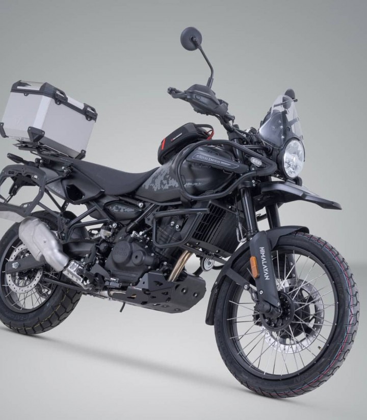 Maleta Superior con Soporte TRAX ADV Plateada 38 L Royal Enfield Himalayan 450 Rally (25) SW-MOTECH GPT.41.620.70100/S