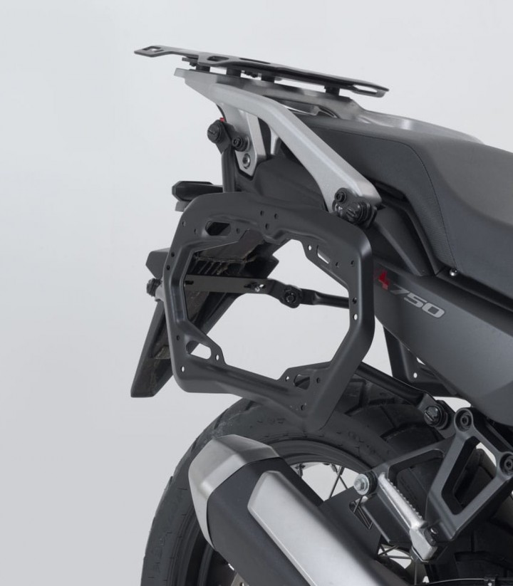 Seitenkoffer mit Träger AERO ABS Schwarz 25/25 L Honda XL750 Transalp (22-24) / E-Clutch (25) SW-MOTECH KFT.01.070.60100/B