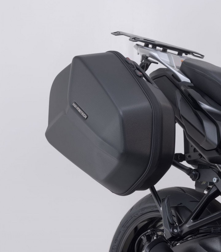 SW-MOTECH AERO ABS 25/25 L Side Cases with Carrier for Suzuki GSX-S1000GX (23) Black KFT.05.601.60100/B KFT.05.601.60100/B