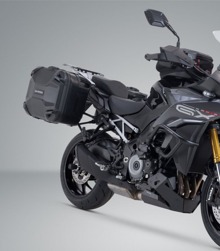 Seitenkoffer mit Träger DUSC Schwarz 33/33 L Suzuki GSX-S1000GX (23) SW-MOTECH KFT.05.601.65001/B
