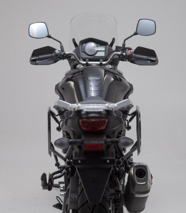 Seitenkoffer mit Träger AERO ABS Schwarz 25/25 L Suzuki V-Strom 650 (16) SW-MOTECH KFT.05.876.60101/B