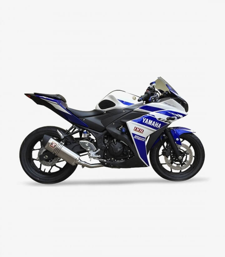 Ixil SOVE exhaust for Yamaha MT-03/R3 2015-19 color Steel