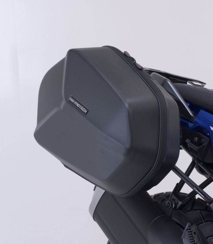Seitenkoffer mit Träger AERO ABS Schwarz 25/25 L Suzuki V-Strom 1050DE (22) SW-MOTECH KFT.05.965.60100/B