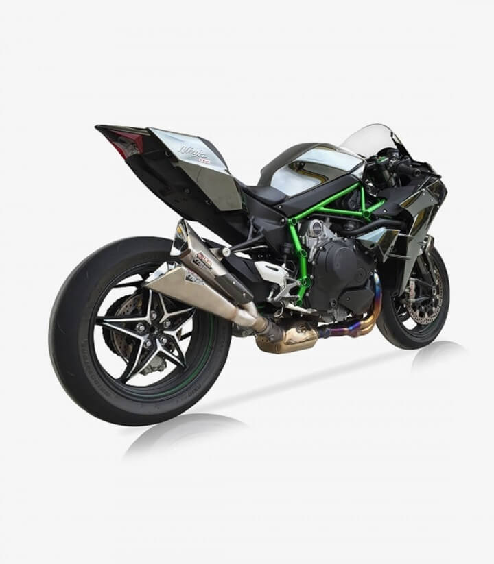 Escape Ixil X55SP para Kawasaki H2 del 2015-18 color Acero