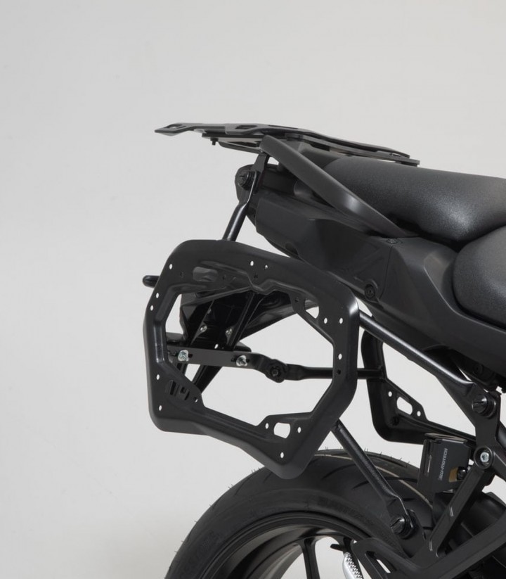 Seitenkoffer mit Träger AERO ABS Schwarz 25/25 L Yamaha Tracer 9 (20-24) SW-MOTECH KFT.06.921.60100/B
