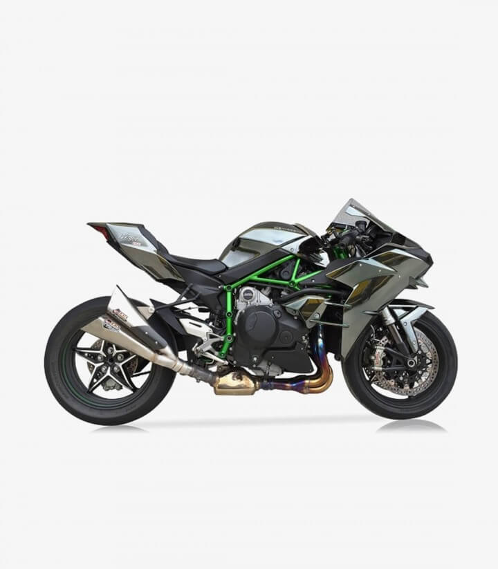 Escape Ixil X55SP para Kawasaki H2 del 2015-18 color Acero